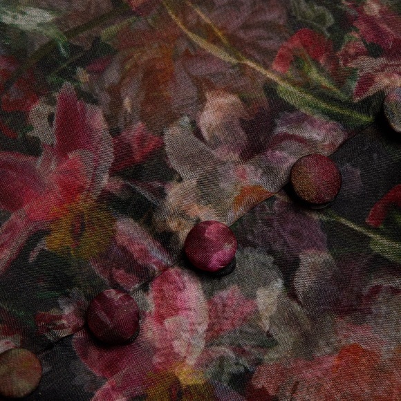 🖤🌸 ALICE + OLIVIA AFTER MIDNIGHT FLORAL SHEER DRESS SIZE 0 NWT 🌸🖤 $595 - Picture 7 of 14